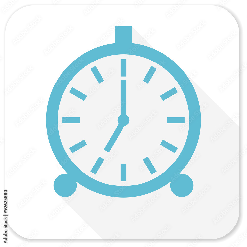 alarm blue flat icon