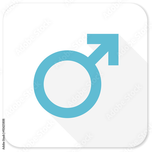 male blue flat icon