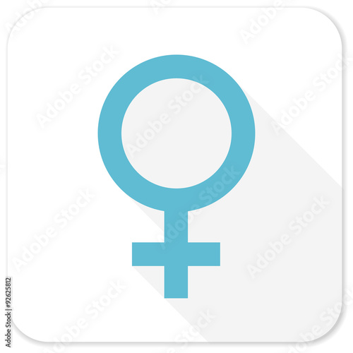 female blue flat icon