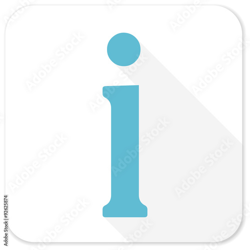 information blue flat icon