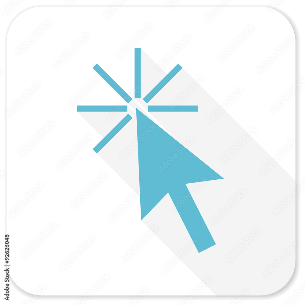 click here blue flat icon click here blue flat icon