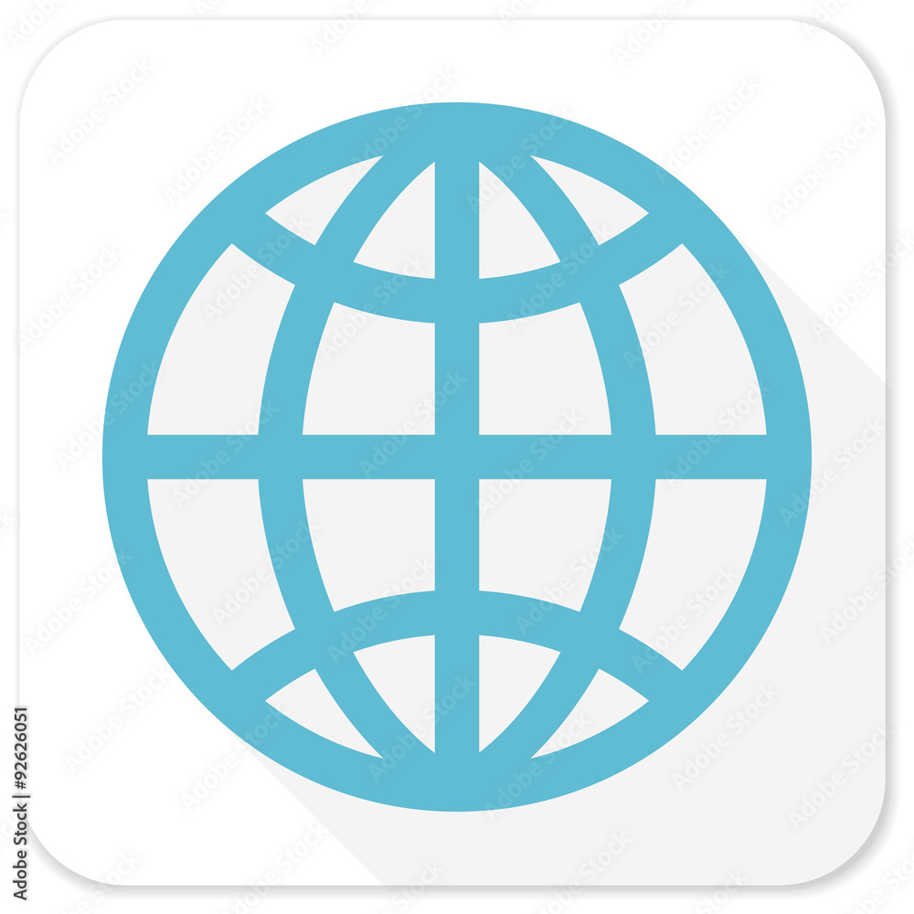 earth blue flat icon earth blue flat icon
