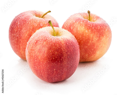 Fresh Red apples isolated on white background