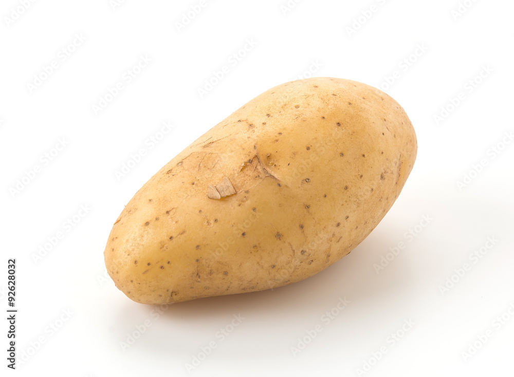 fresh potato on white background fresh potato on white background