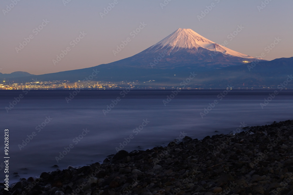 Mountain Fuji and the ocean at Shuzuoka prefecture Mountain Fuji and the ocean at Shuzuoka prefecture