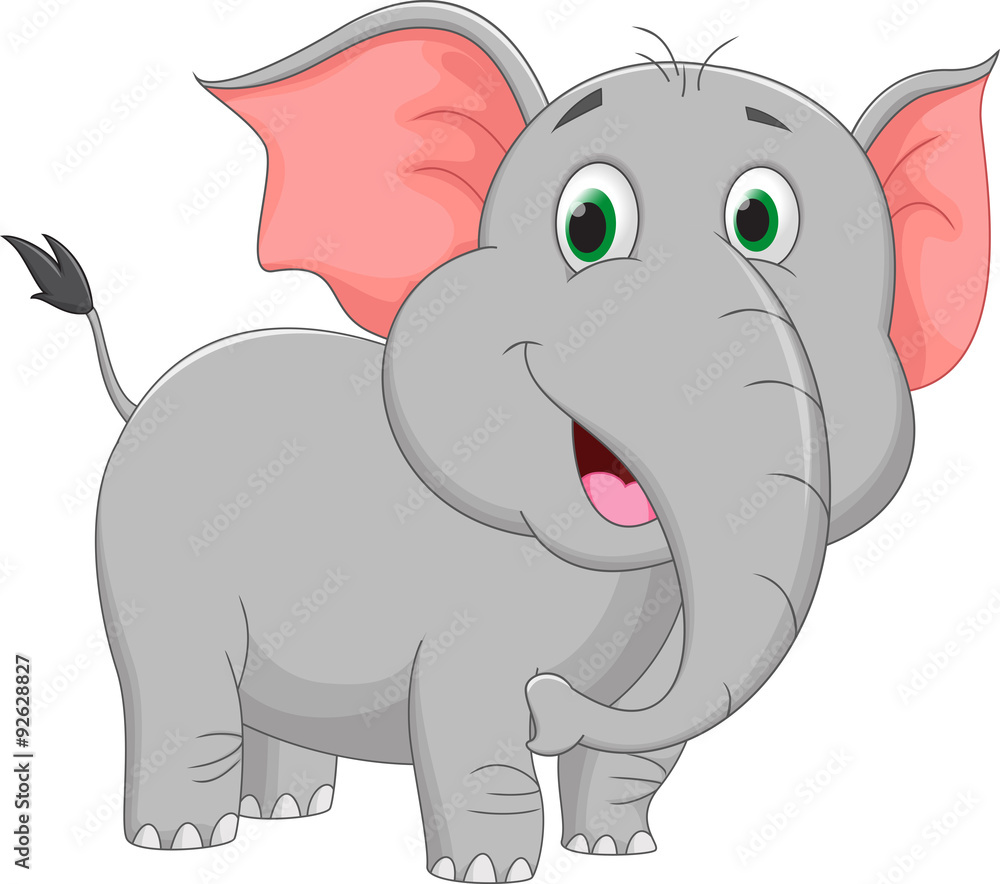 Naklejka premium cute elephant cartoon