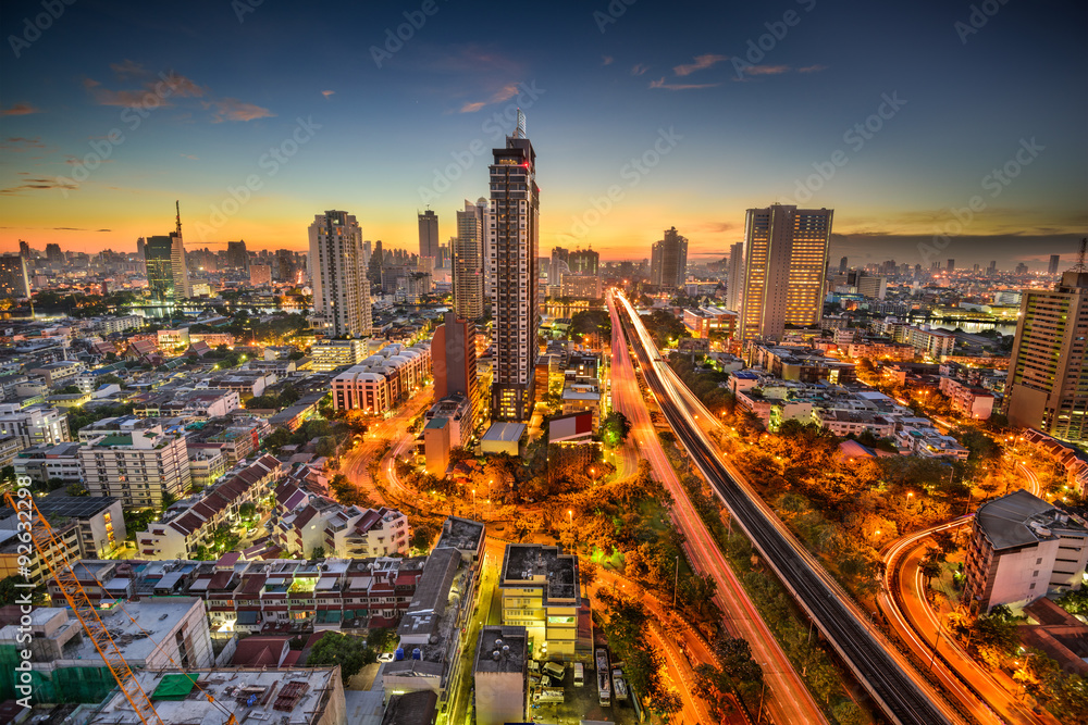 Naklejka premium Bangkok Skyline