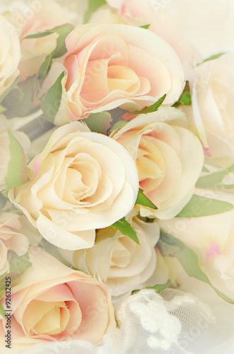Rose Bouquet with Soft Focus Color Filtered as Background.