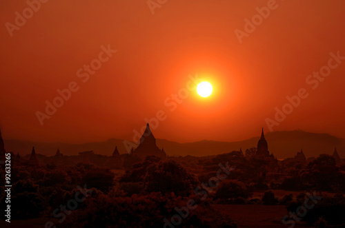 Bagan in Sunset.