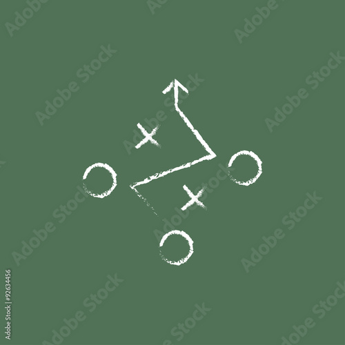 Tactical plan icon drawn in chalk.