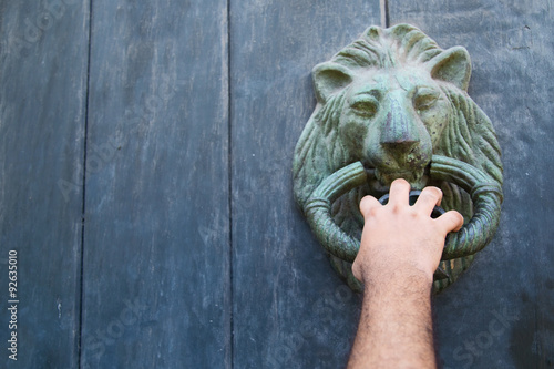 a big door knocker