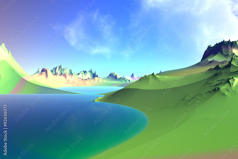 Fantasy alien planet Fantasy alien planet