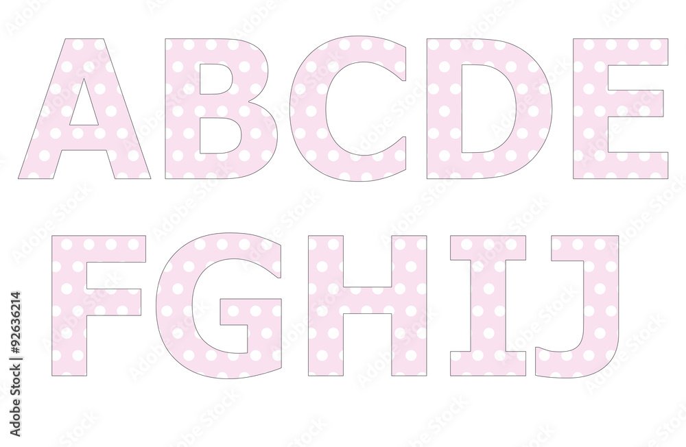 Polka dot pattern on english character
Polka dot pattern on english character