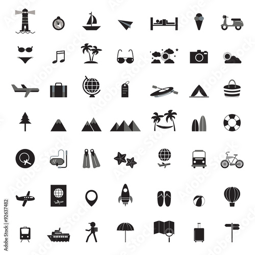 Travel icons set