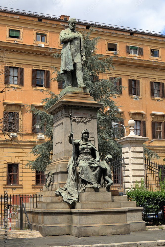 Sculpture to Quintino Sella in Rome, Italy