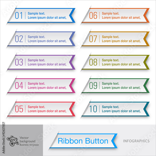 Vector Graphic #Ribbon Buttons