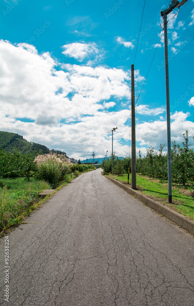 長野の田舎道 Stock 写真 Adobe Stock