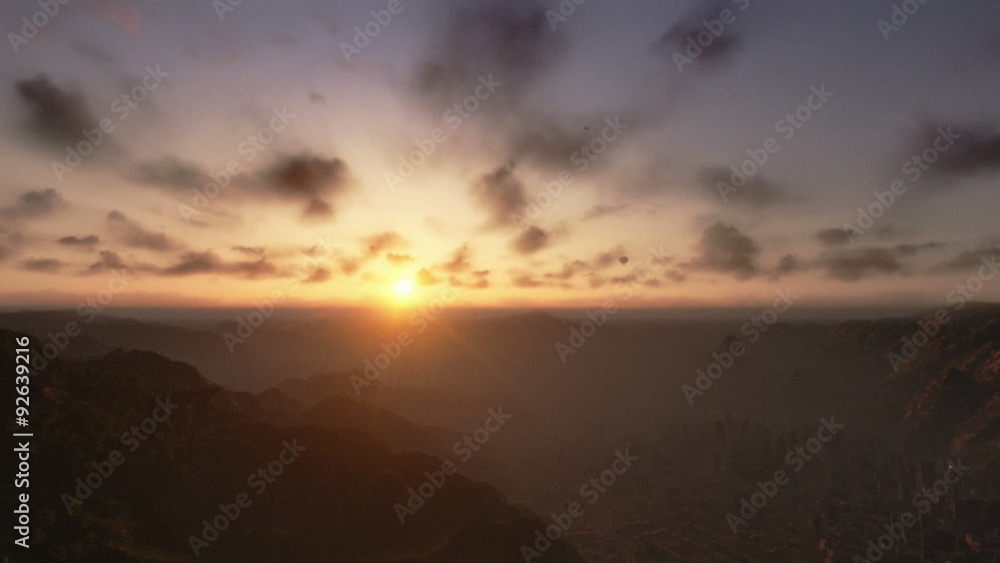 Top of the mountain, timelapse sunrise Top of the mountain, timelapse sunrise