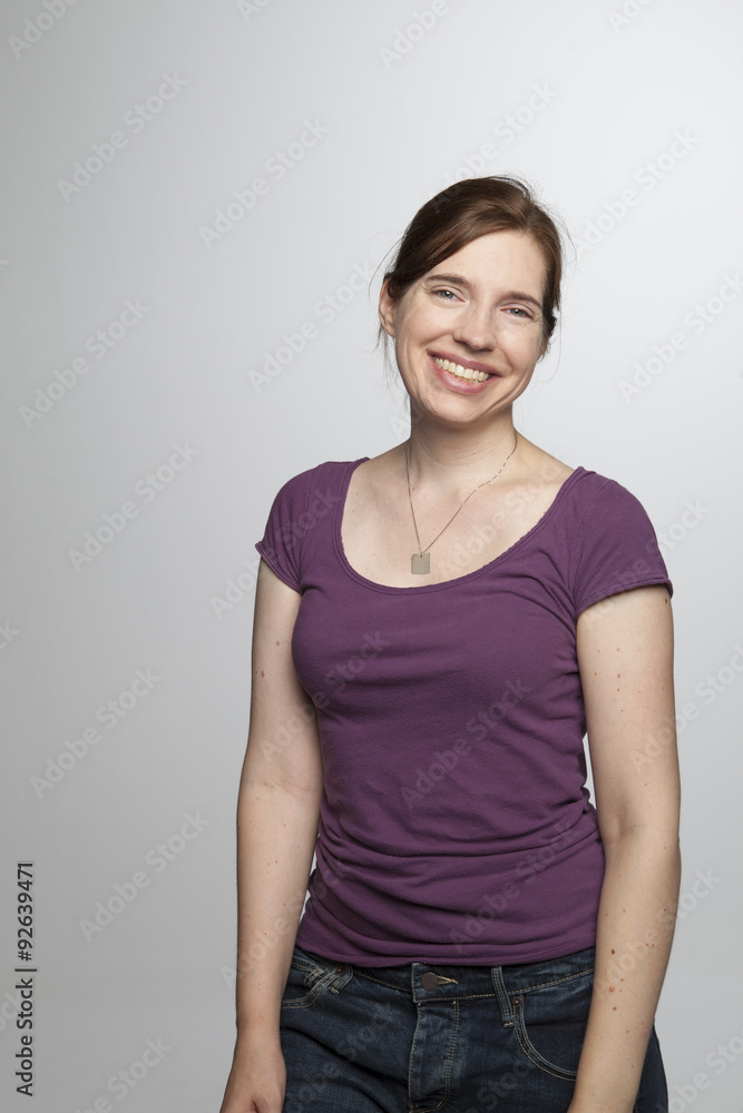 Woman not looking to impress Woman not looking to impress