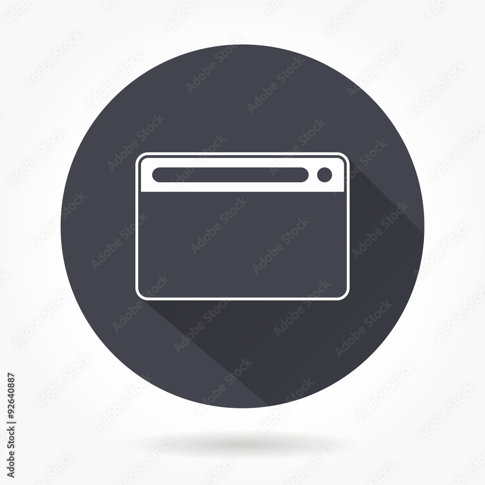 Credit card icon. Credit card icon.