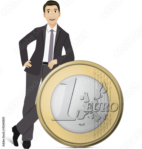 Homme d'affaire Manager Patron Piece 1 euros