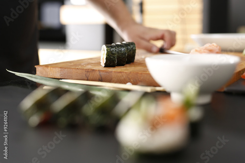 Rolki sushi.Kuchnia japońska, sushi