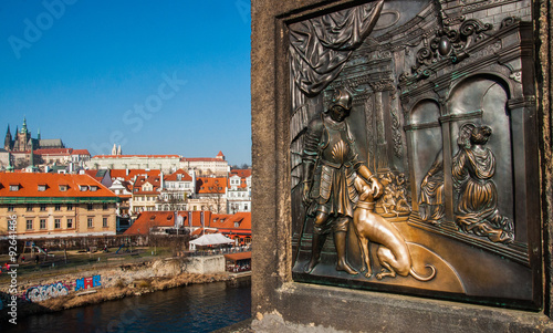 Canvas Print Man with a dog