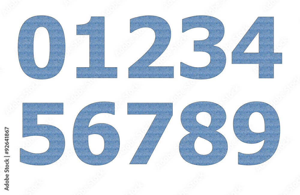 Jean pattern on number
Jean pattern on number