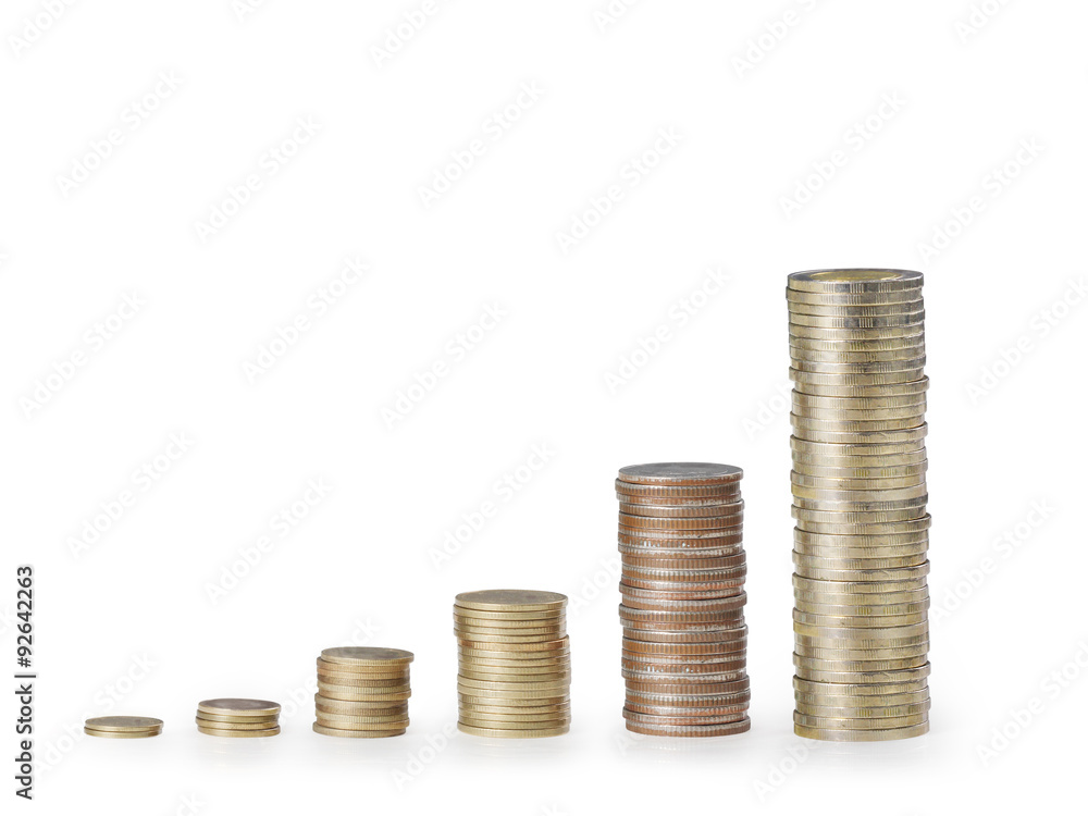 Coins graph stock market Coins graph stock market