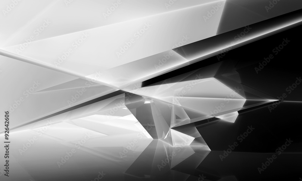 Crystal structure, 3d illustration background