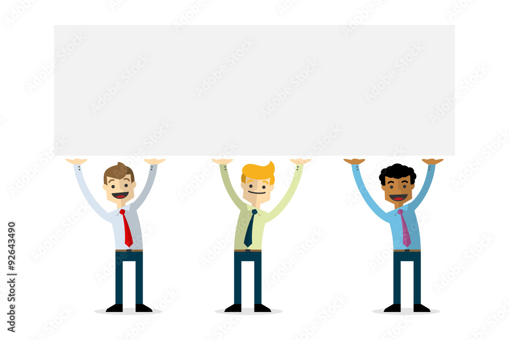 Businessman holding blank paper Businessman holding blank paper