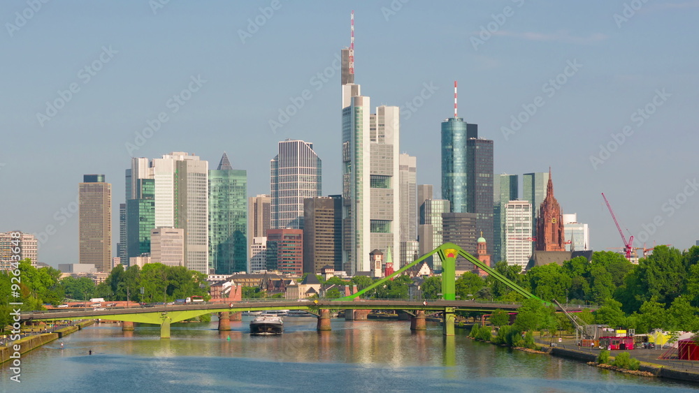 Cityscape of Frankfurt in the morning Cityscape of Frankfurt in the morning