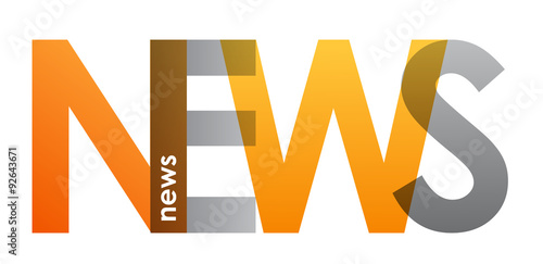 NEWS Overlapping Letters Vector Icon