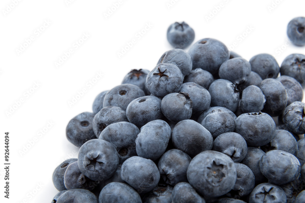 Blueberries on white background Blueberries on white background