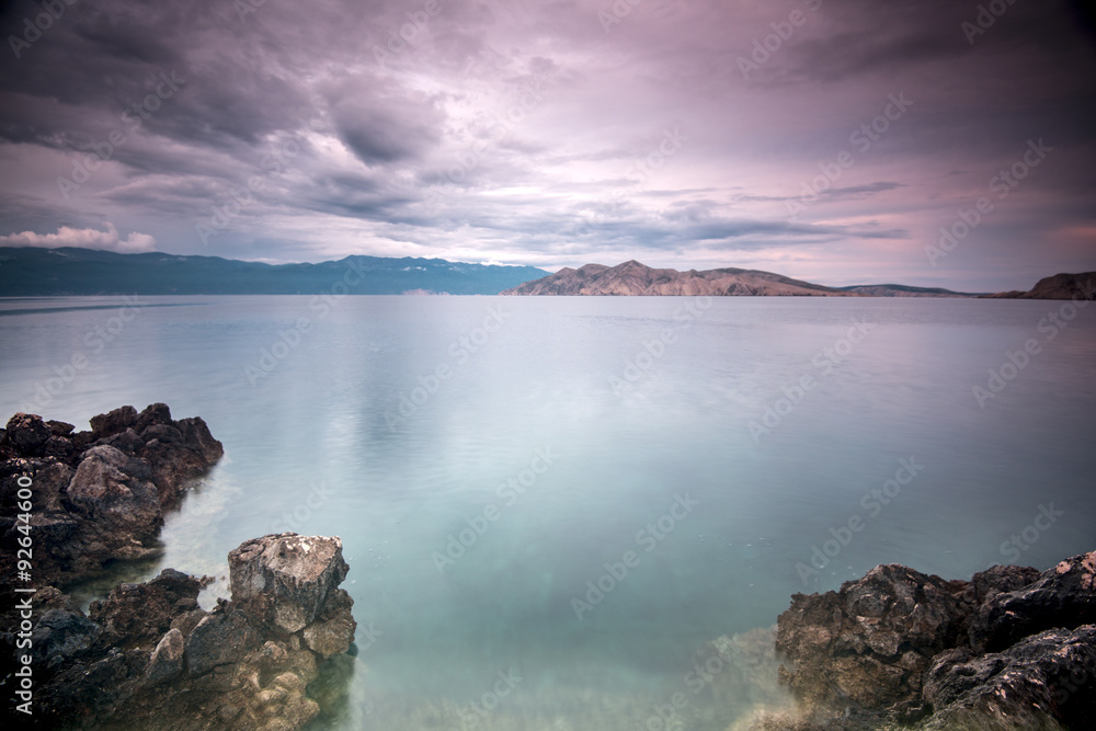 Longexposure of sea at sunset 