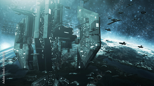 Fotografie Impressive space station