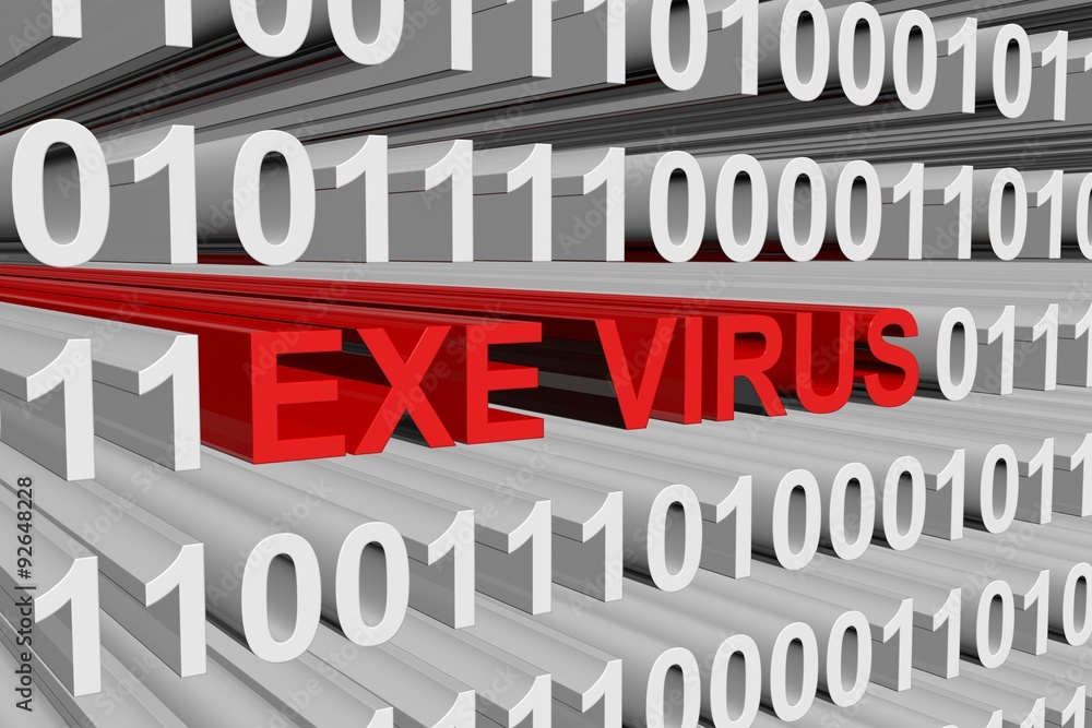 EXE VIRUS is presented in the form of binary code