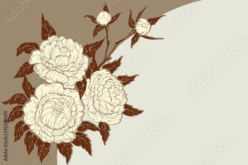 Peonies flower composition