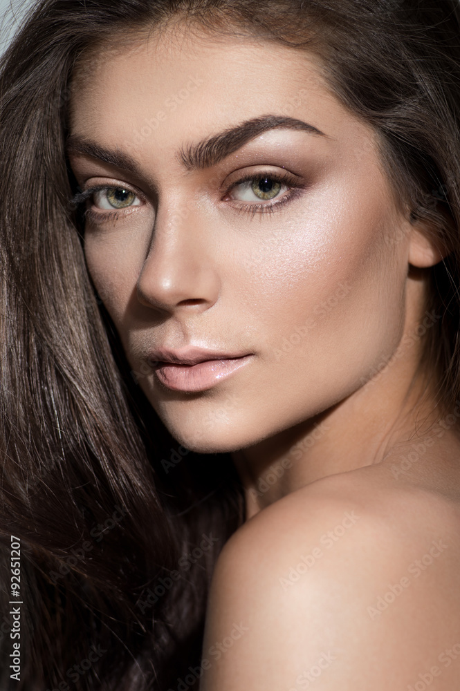 Beautiful portrait of a woman with fashion makeup Beautiful portrait of a woman with fashion makeup