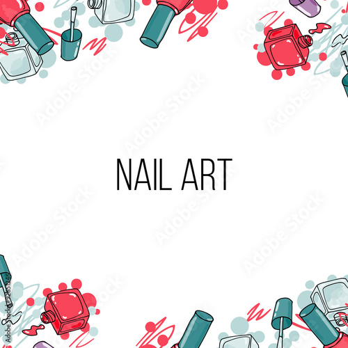 Vector nail lacquer bottles 