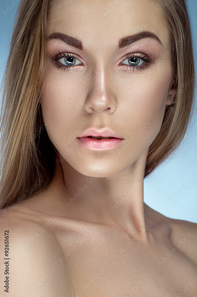 Beautiful portrait of a woman with fashion makeup Beautiful portrait of a woman with fashion makeup