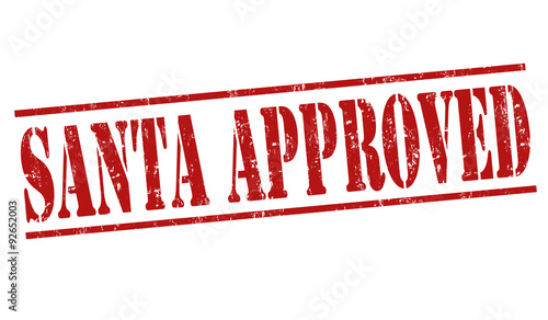 Santa approved stamp