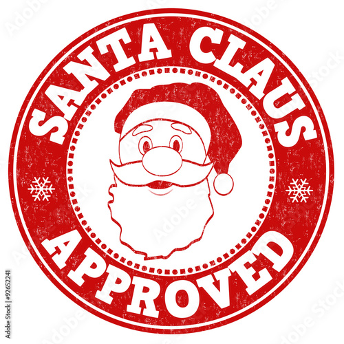 Santa Claus approved stamp