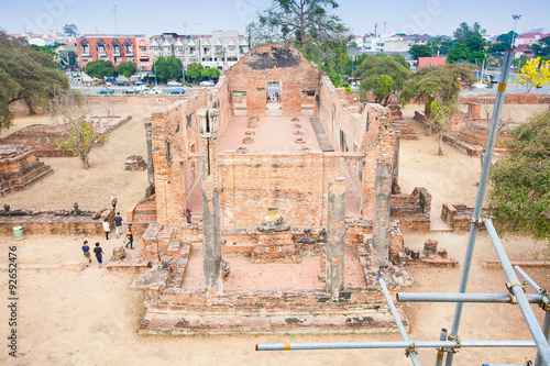 View of Wat Ratburana in Ayutthaya, Thailand photo