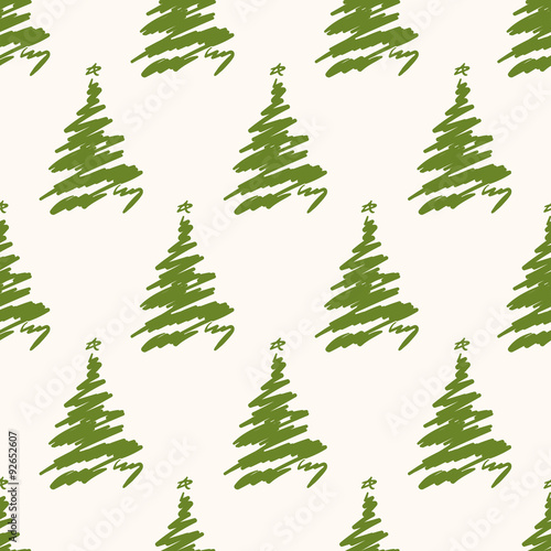 seamless christmas tree pattern