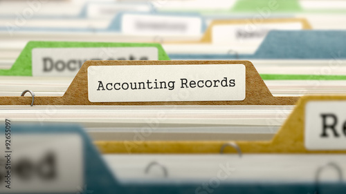 фотографія File Folder Labeled as Accounting Records