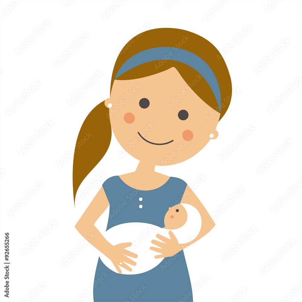 Mamá con su bebé recién nacido NIÑO Mamá con su bebé recién nacido NIÑO