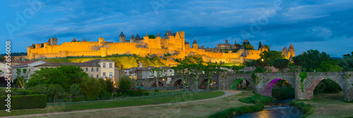 Night view of Carcassonne