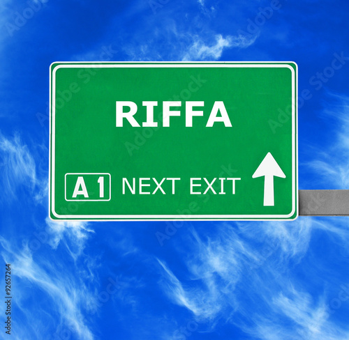 RIFFA road sign against clear blue sky photo