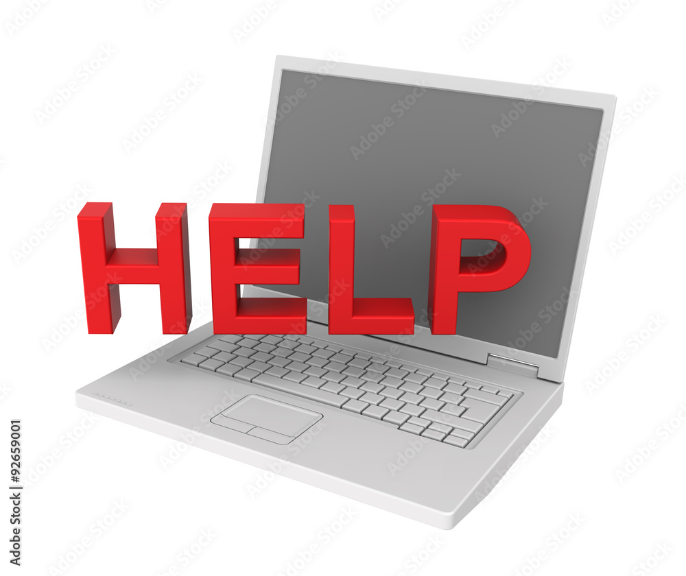 The concept help you use your computer. Computer generated 3D rendering. The concept help you use your computer. Computer generated 3D rendering.